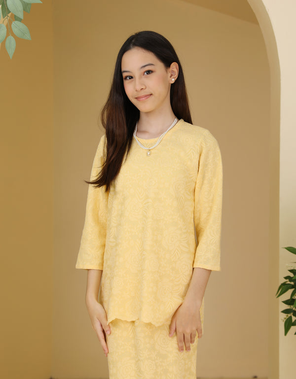 KIDS BAJU KURUNG KEDAH IRDINA (SWEET YELLOW)